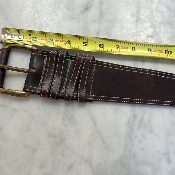 Joan & David Genuine Leather Wide Belt SZ BEAUTIFUL! - Picture 3 of 12